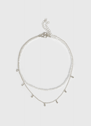 Ожерелье для девочек, 2 шт., Серебряный