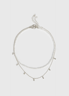 Ожерелье для девочек, 2 шт., Серебряный