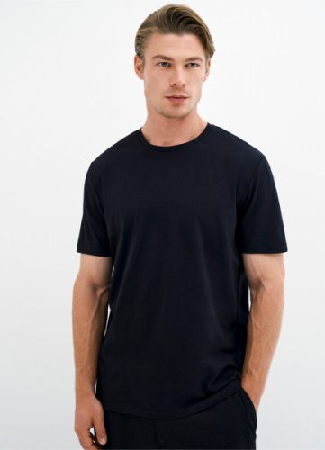 Базовая футболка из хлопка, Черный