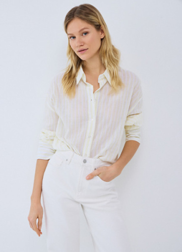 Рубашка из тонкого хлопка, Желтый