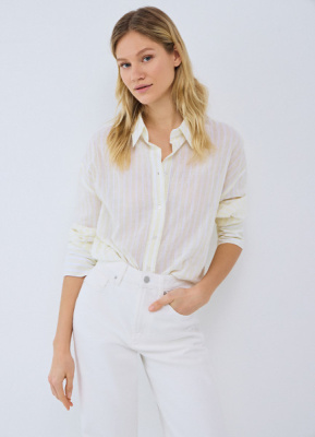 Рубашка из тонкого хлопка, Желтый