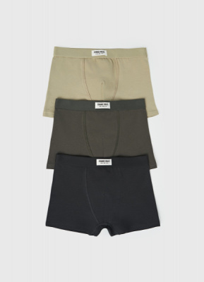 Трусы для мальчиков, 3 шт., Серый