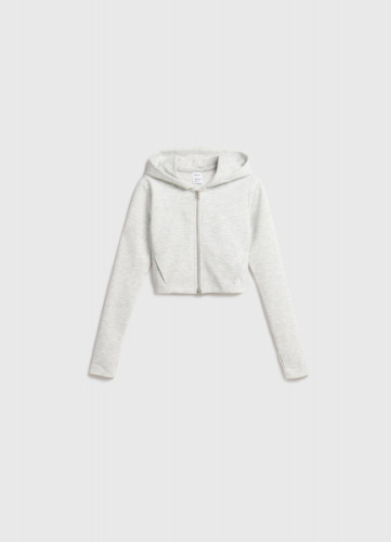 Укороченная толстовка для девочек, Серый