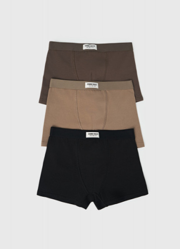 Трусы для мальчиков, 3 шт., Коричневый