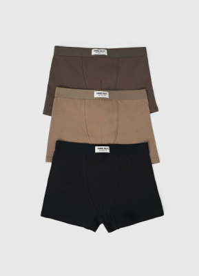 Трусы для мальчиков, 3 шт., Коричневый