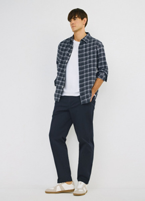 Брюки из твила, Синий