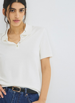 Джемпер с коротким рукавом, Белый