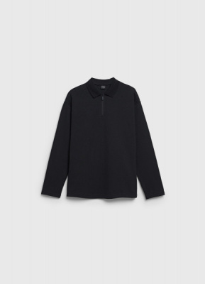 Поло с длинным рукавом для мальчиков, Черный