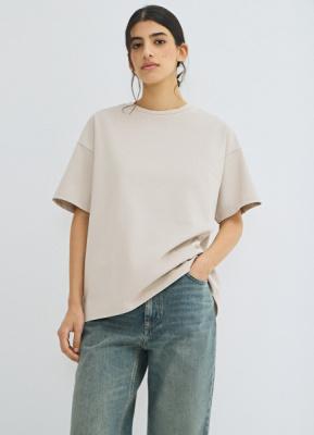 Футболка оверсайз, Бежевый