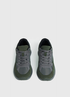 Кроссовки из натуральной замши, Зеленый