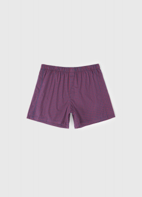 Трусы-боксеры в клетку, Красный