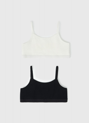 Топ для девочек, 2 шт., Черный