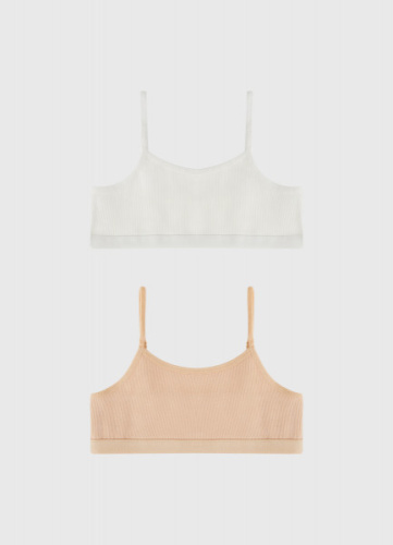 Топ для девочек, 2 шт., Белый