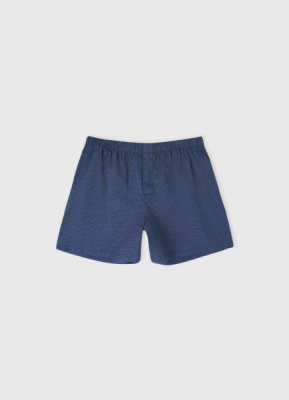 Текстильные трусы-боксеры в клетку, Синий