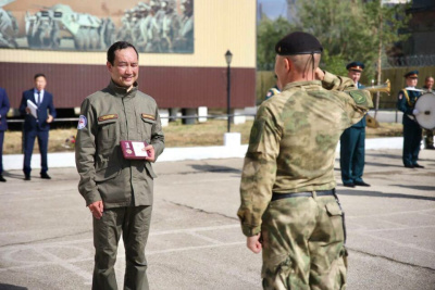 В Якутске встретили росгвардейцев, вернувшихся со спецоперации на Украине /  Якутск Якутск Республика Саха (Якутия)