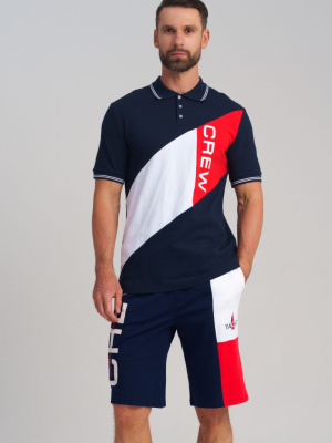 Джемпер трикотажный с воротником поло для мужчин