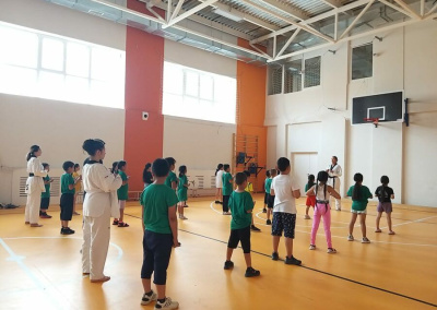 Школа единоборств «Темпл Кидс» провела мастер-классы по тхэквондо и дзюдо /    