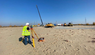 Подготовка к строительству Ленского моста ведется на обоих берегах реки /   Ленский Республика Саха (Якутия)