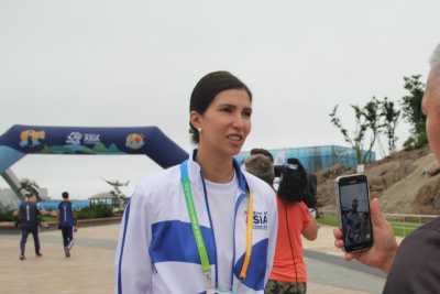 Олимпийская чемпионка Татьяна Горбунова: Быть главным судьёй Игр "Дети Азии" очень почётно /  Владивосток Город Владивосток Приморский край