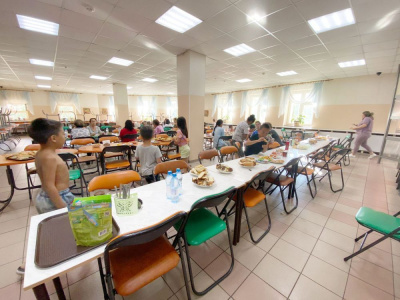 Эвакопункт в школе №12: обеспечены всем необходимым /   Мирнинский 