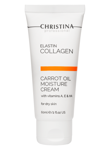 Elastin Collagen Carrot Oil Moisture Cream with Vitamins A, E & HA for dry skin - Увлажняющий крем с витаминами А, Е и гиалуроновой кислотой для сухой кожи «Эластин, коллаген, морковное масло», 60 мл