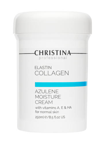 Elastin Collagen Azulene Moisture Cream with Vitamins A, E & HA for normal skin - Увлажняющий крем c витаминами А, Е и гиалуроновой кислотой для нормальной кожи «Эластин, коллаген, азулен», 250 мл