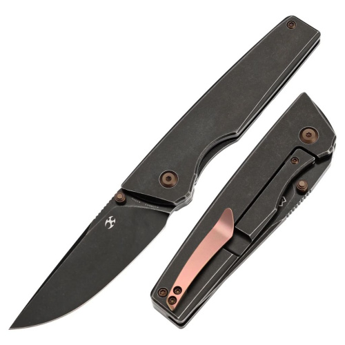 Складной нож Kansept Chimera blackwash сталь S35VN, рукоять Blackwash Titanium