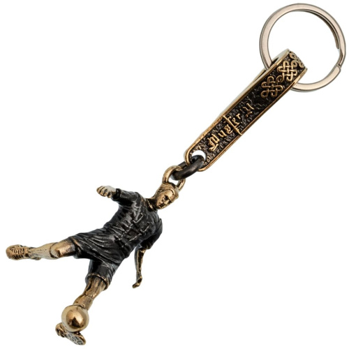 Брелок Футболист, бронза