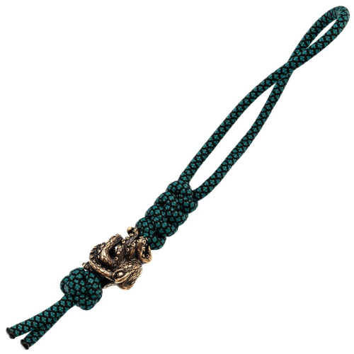 Темляк  малый синий с бусиной "Спрут"