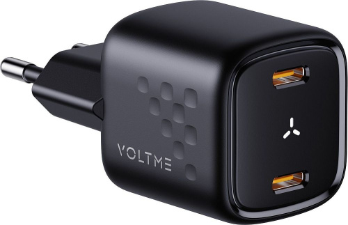 Сетевое зарядное устройство VOLTME Revo 30CC Duo, 2xUSB-C, 30Вт черный
