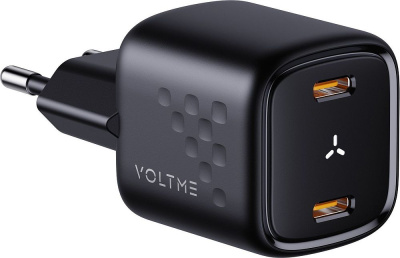 Сетевое зарядное устройство VOLTME Revo 30CC Duo, 2xUSB-C, 30Вт черный
