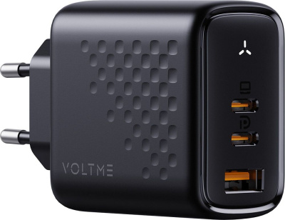 Сетевое зарядное устройство VOLTME Revo 67CCA, USB-A + 2 Type-C, 67Вт черный