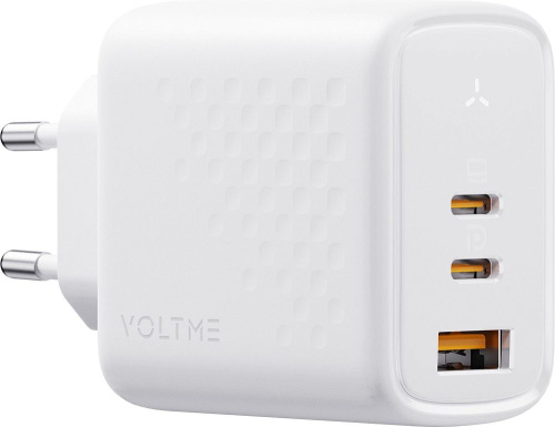 Сетевое зарядное устройство VOLTME Revo 67CCA, USB-A + 2 Type-C, 67Вт белый
