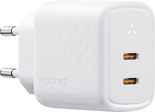 Сетевое зарядное устройство VOLTME Revo 45CC Duo, 2xUSB-C, 45Вт белый