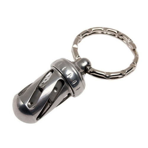 Брелок-капсула с игральными кубиками Acorn Dice Steel, Lion Steel, Нержавеющая сталь AISI 440, серебрянный, L/DD IN