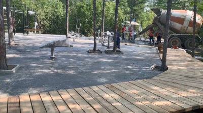 О выполнении работ по благоустройству парка «Здоровье» в Айхале /  Мирный Мирнинский Республика Саха (Якутия)