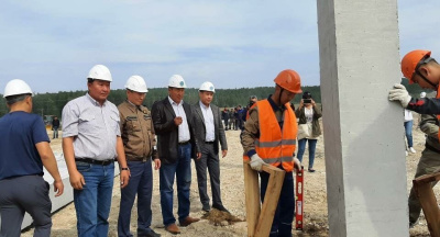 Первую сваю водоочистной станции установили в Амгинском районе /   Амгинский Республика Саха (Якутия)