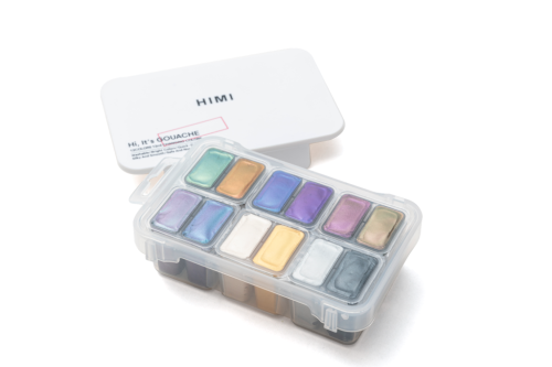 Набор гуаши HIMI "Хамелеон", 12 цветов по 12 мл
