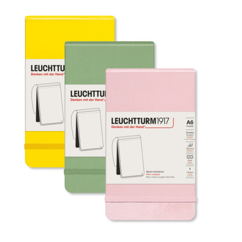 Блокнот нелинованный Leuchtturm Reporter Notepad Pocket 188 стр., твердая обложка темно-синий