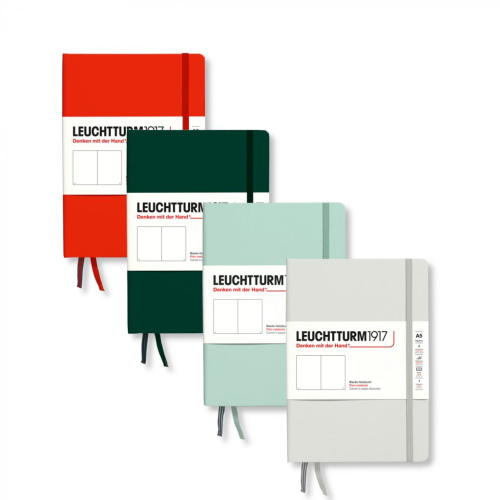 Блокнот без линовки Leuchtturm1917 "Natural Colors" 14,5x21 см 125 л, твердая обложка, цвет: Зелены