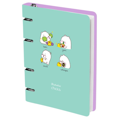 Тетрадь на кольцах MESHU "My bear" А5 100 л, картон, матовая ламинация, выборочный УФ-лак