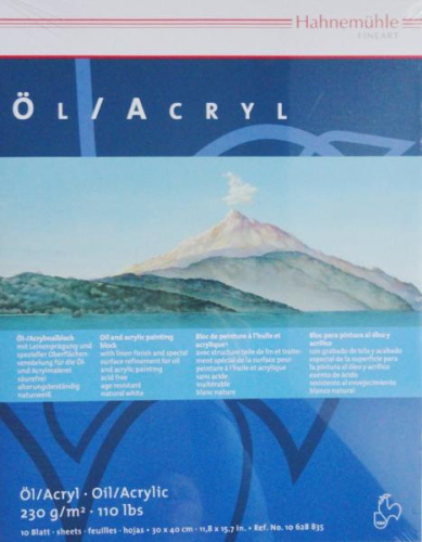 Альбом-склейка для акрила и масла Hahnemuhle "Ol/Acryl" 30х40 см 10 л 230 г