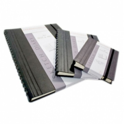 Блокнот-дневник на спирали Hahnemuhle "Sketch diary" А5 60 л 120 г (линейки и чистые)