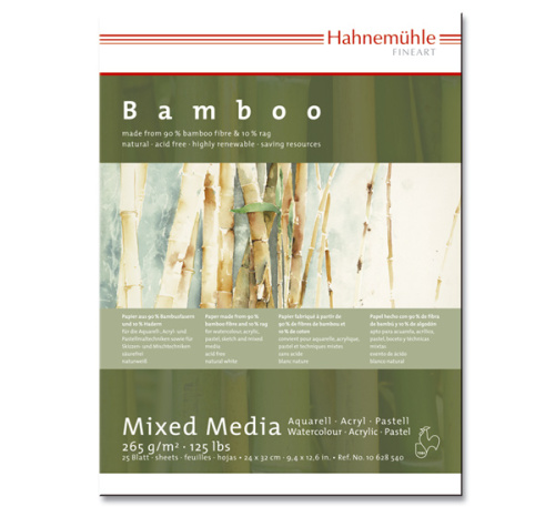 Альбом-склейка из бамбуковой бумаги Hahnemuhle "Bamboo. Mix Media" 30x40 см 25 л 265 г