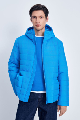 Утепленная стеганая куртка с воротником-стойкой