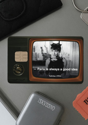 Наклейка матовая на банковскую карту ISKVSSNO "Paris"