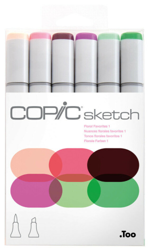 Набор маркеров Copic "Sketch" Floral Favorite 1 6 цветов