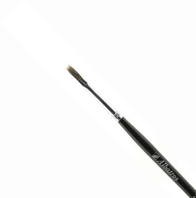 Кисть горный колонок №2 плоская Альбатрос, короткая ручка