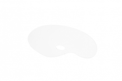 Палитра акриловая овальная 24х35 см, оргстекло 2 мм, прозрачная