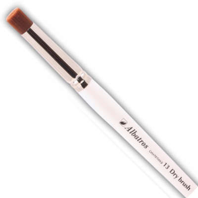 Кисть синтетика №13 трафаретная Альбатрос "Dry brush" бронза, короткая ручка